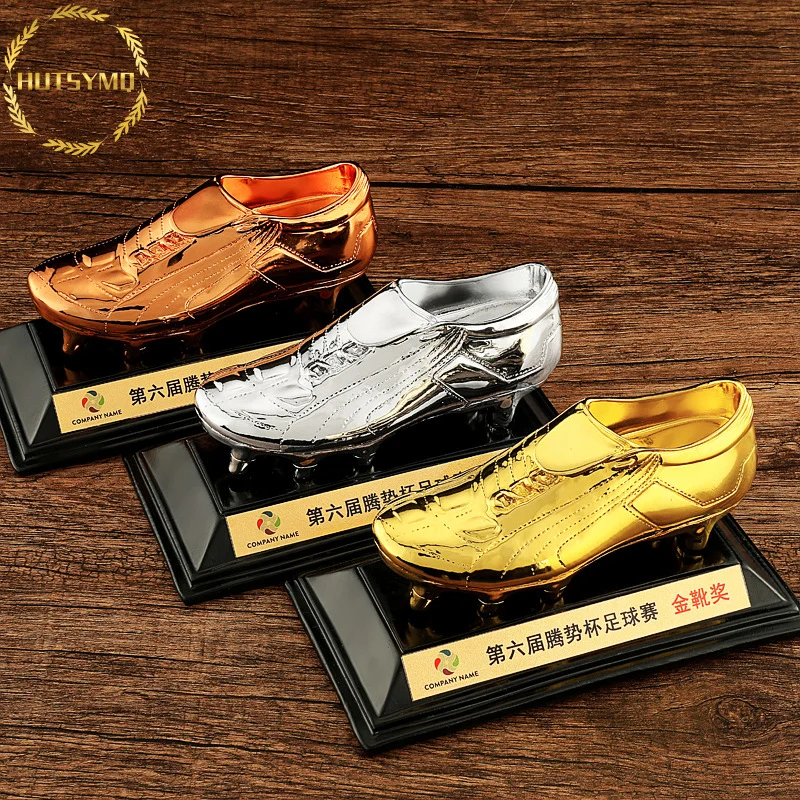 Football match top scorer trophy, Golden Boot Award, gold, silver and bronze three, fan supplies