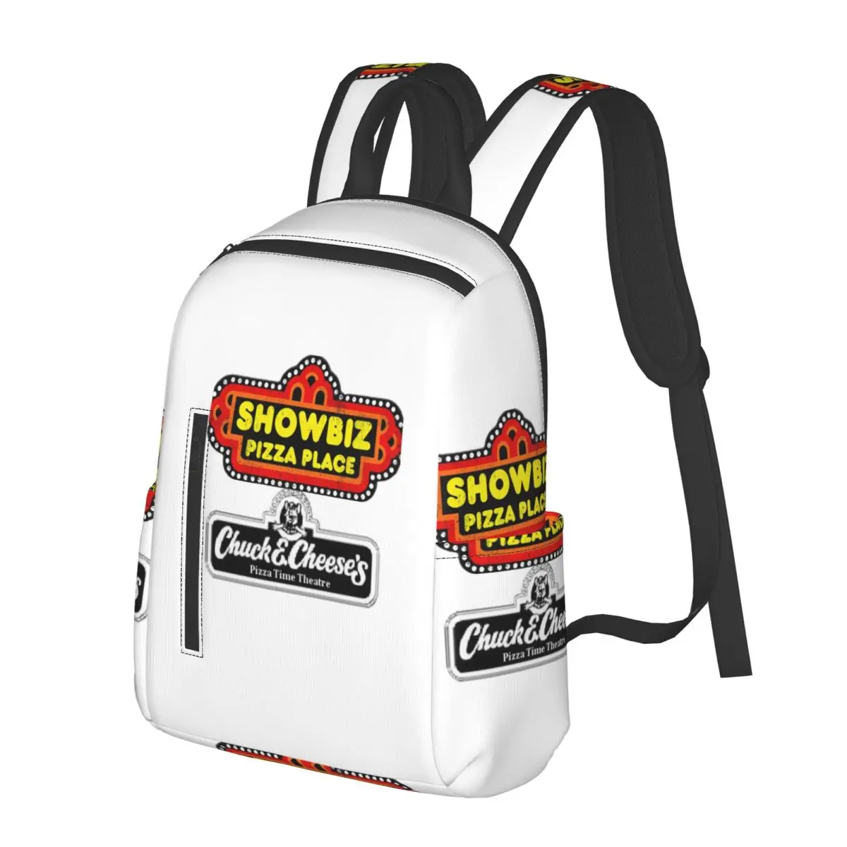 Chuck E Cheeses Pizza Time Theater Student Backpack School Bag Hiking Travel Daypack for Boys Girls Bookbag Shoulder Bags