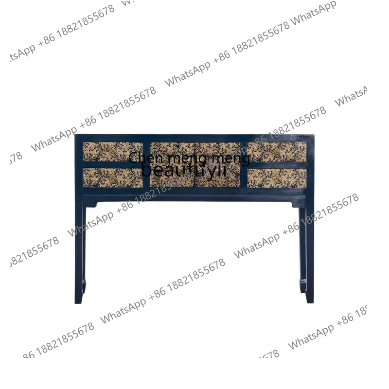 ss8350 New Chinese-style gold-painted strip case entrance simple solid wood antique storage strip several sides dresser