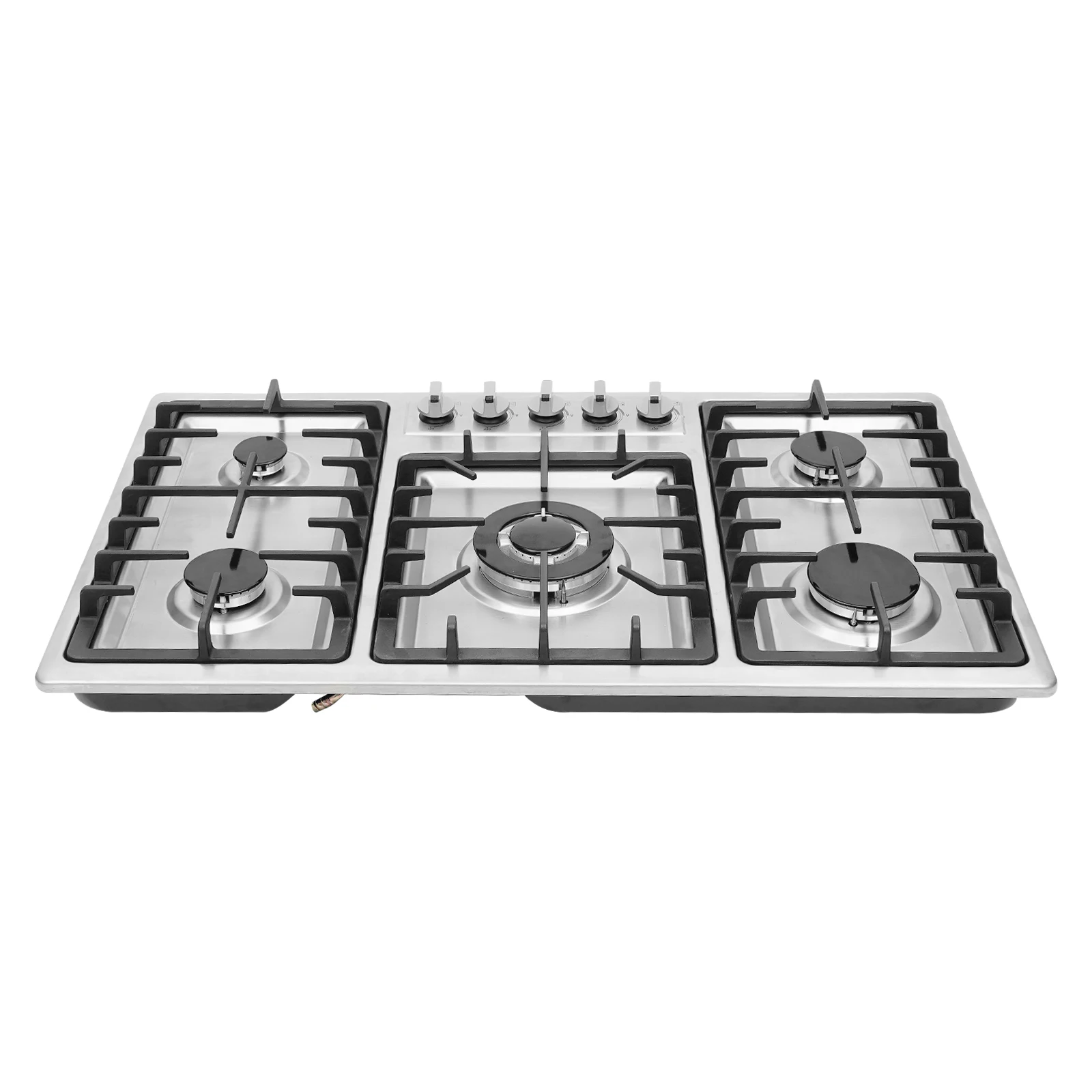 5 Burner Built-in Gas Cooktop Stainless Steel Gas Propane 83*47cm To Clean Gas Cooking Natural Gas Built-In Installation Precise