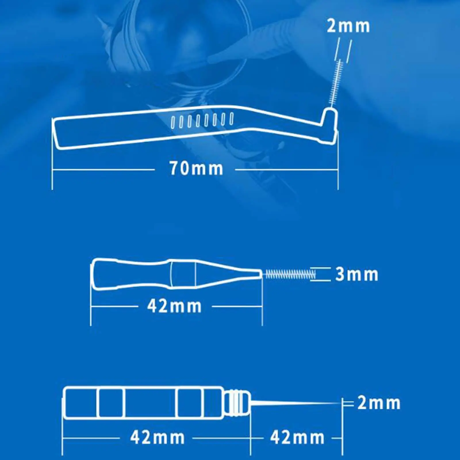 3Pcs Mini Airbrush Cleaning Brush Set, Airbrush Spray Cleaning Repair Tool