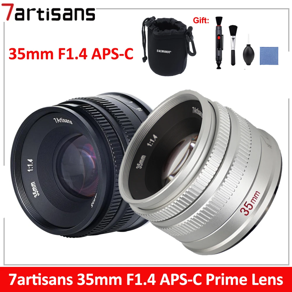 

7artisans 35mm F1.4 APS-C Prime Lens For Sony E A6600 ZV-E10 FUJI FX Canon EOS-M M50 Micro 4/3 epm1 Nikon Z5 Canon RF