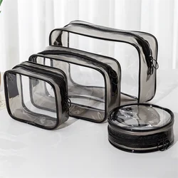 1/4pc Small Makeup Bag Pvc Transparent Bags Travel PVC Cosmetic Bags Women Transparent Clear Zipper Makeup Bags