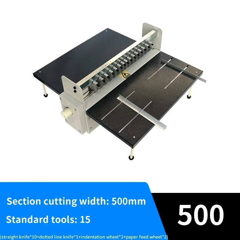 

New Upgrade 500 Model Sticker Scribing Machine Dotted Line Creasing Electric Creasing Machine Paper Cutter Slitter Cutting Machi