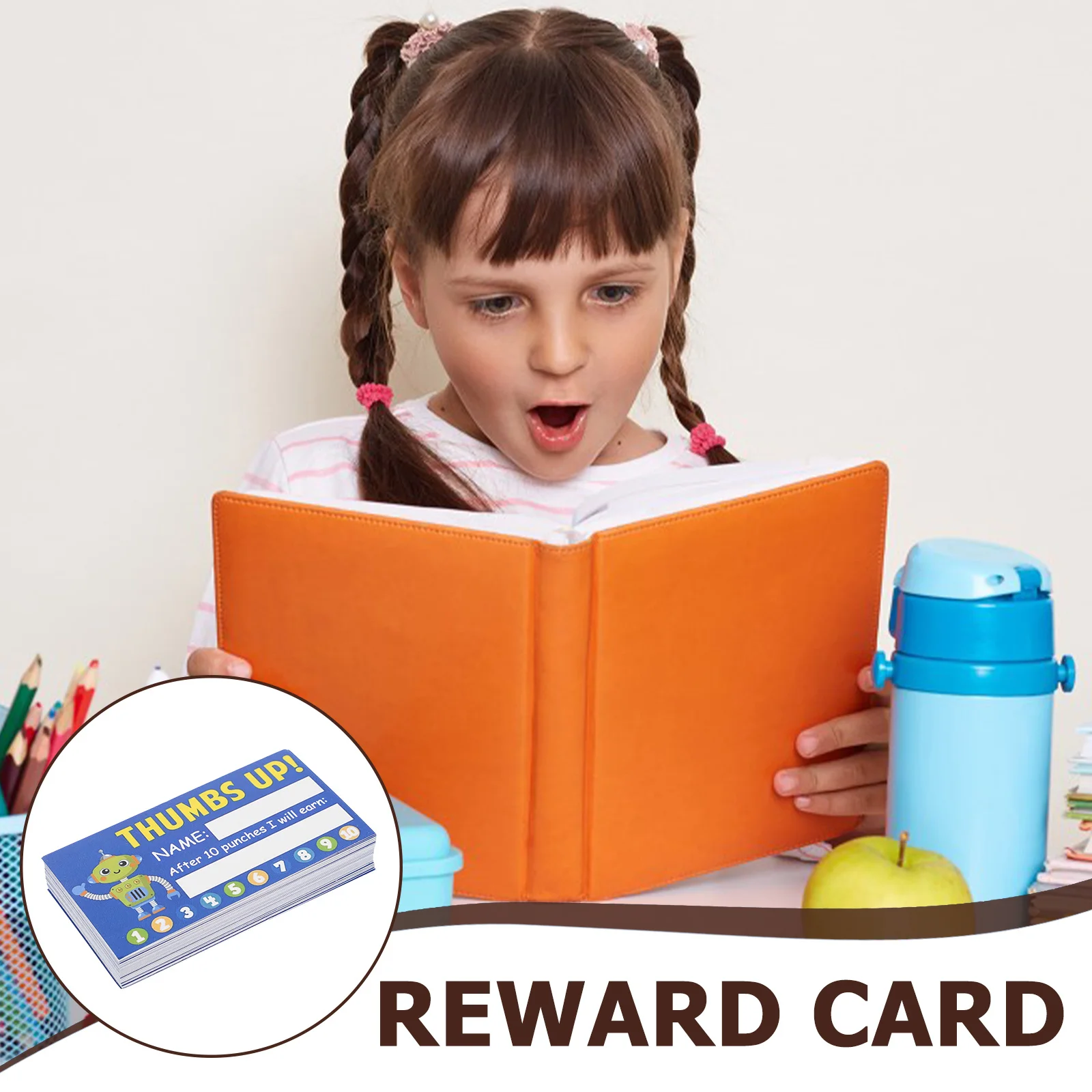 

250 Pcs Punch Card Motivation Classroom 's Reward Cards Fragrance Behavior for Paper Supplies