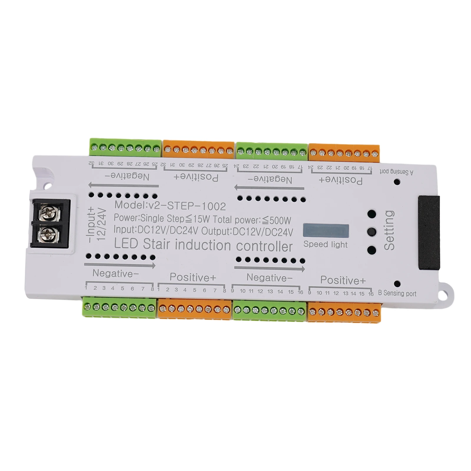 

32 Channel Stair Light Controller Kit Motion Sensor LED Stair Lighting Safer to Use Enhance Home and Store Lighting