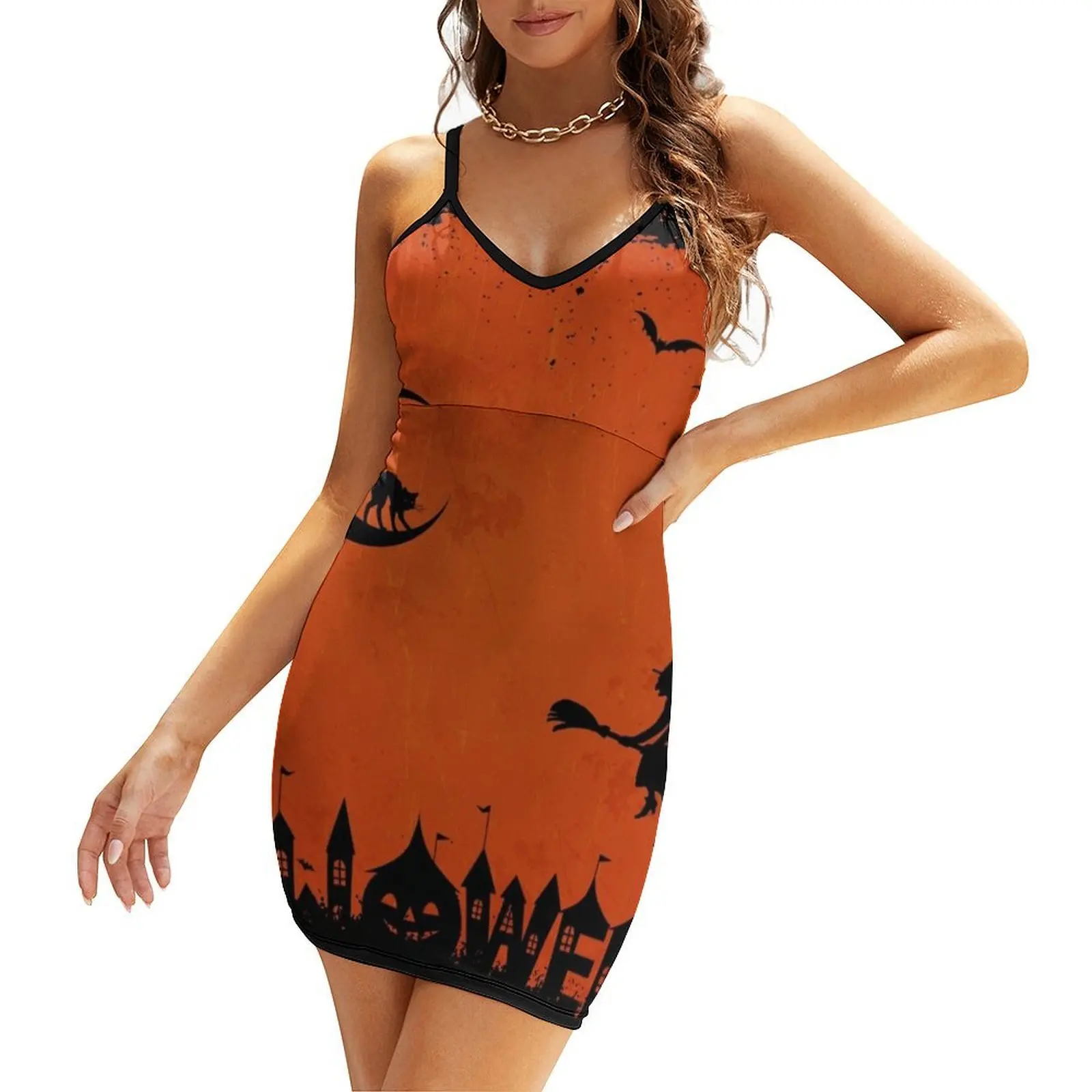 

Halloween Sling Dress dress party night women's summer clothing 2025 clothes for women dresses summer