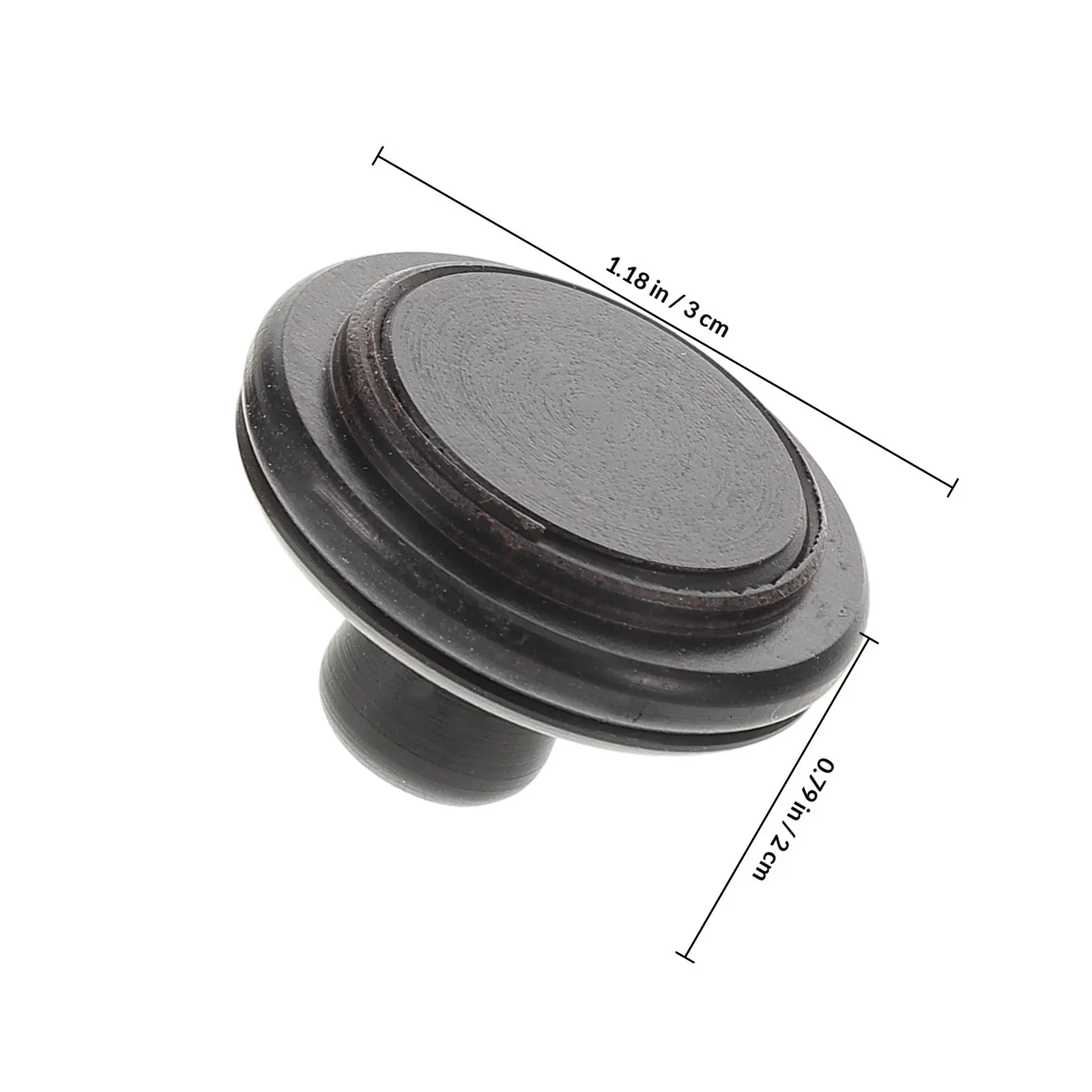 Sandalwood Gourd-Shaped Tea Canister Lid 30Mm Outer Diameter for Chinese Vintage Tea Jars Airtight Freshness Seal Wood Grain