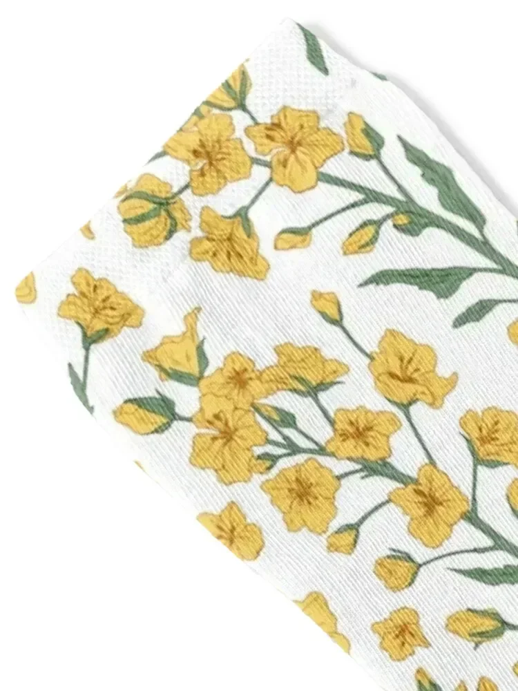 Canola flowers Socks Children's kawaii sports stockings colored Socks Female Men's