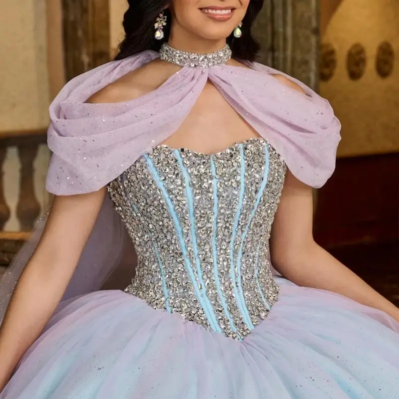 بريق حكيم ثوب الكرة الأخضر مع الرأس ، فستان Quinceanera ، زين الدانتيل ، الكريستال الديكور ، الحلو 16 ، 15 سنة