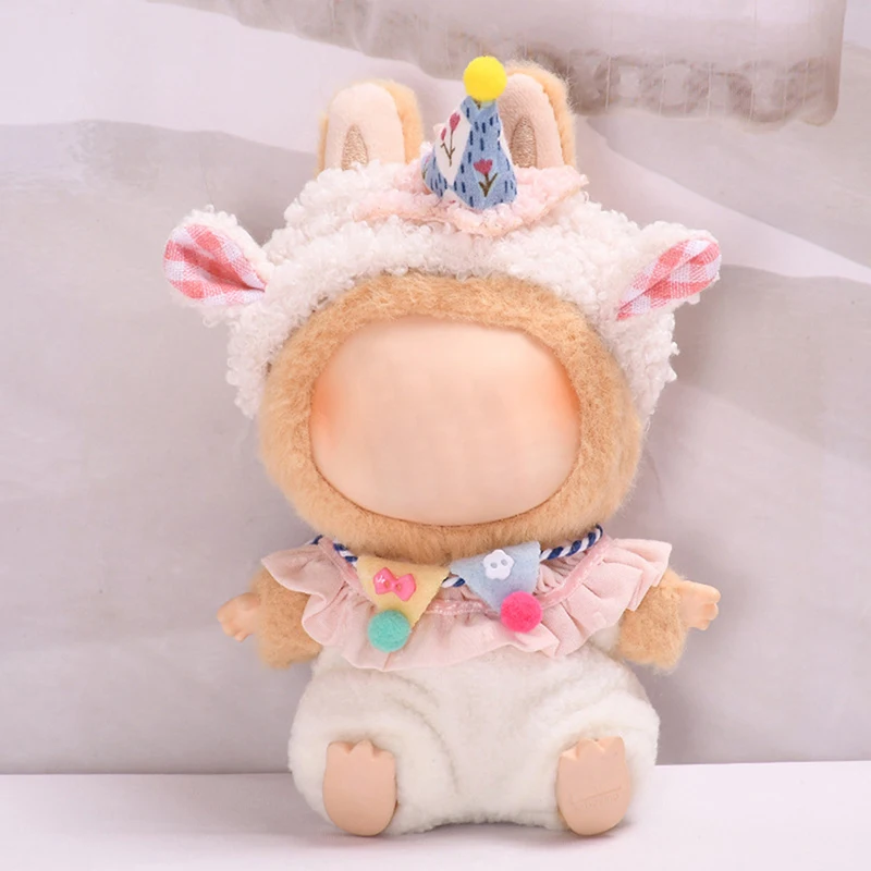 17cm Mini Plush Doll'S Clothes Outfit Accessories For Labubu Clothes Time To Chill Doll Clothes