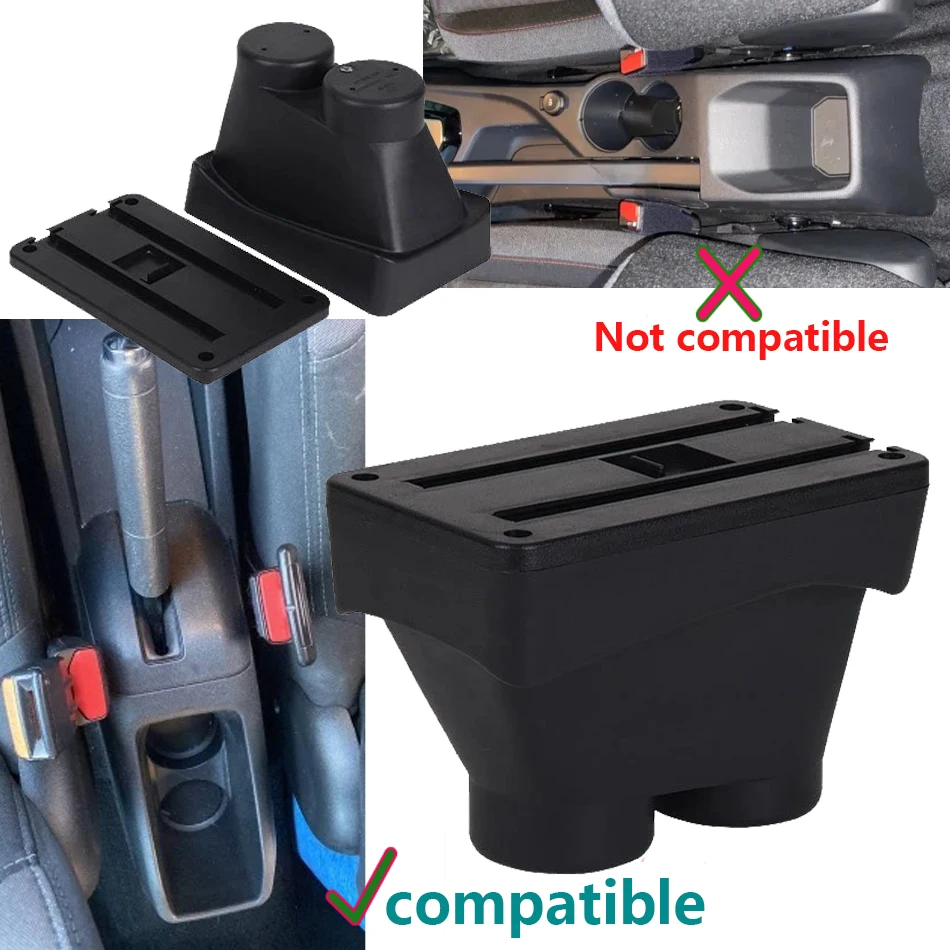 For Peugeot 208 Armrest Box For Peugeot 208 2012-2018 Car Armrest Storage Box Dedicated Retrofit parts Interior Car Accessories