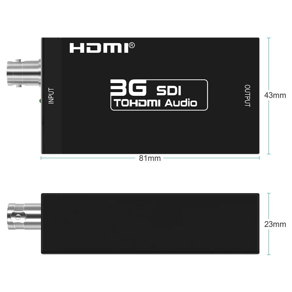 SDI Converter SDI to HDMI-compatible Converter Adapter Mini 3G HD Sdi Output Adapter for HD-SDI and 3G-SDI Signals for Monitor