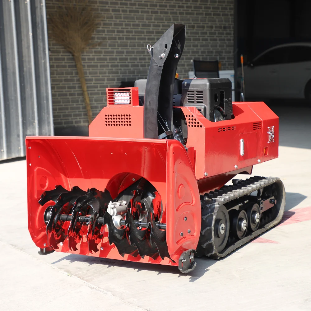 Masenter Customized Electric-start Remote Control snow blower Mini Rc Robot snow blower With Snow Plow Attachments