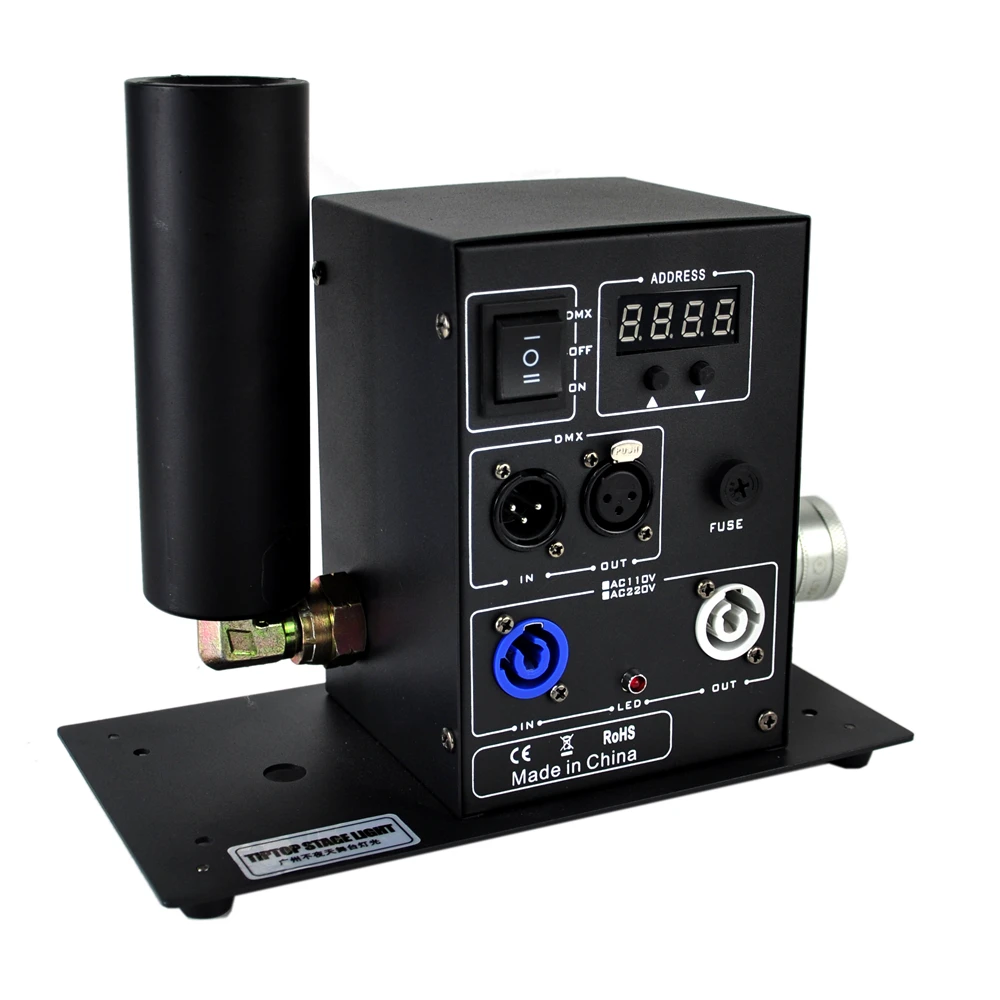 TIPTOP Stage Light New Digital 200W Single Pipe Co2 Jet Machine Power DMX IN/OUT bloccabile Aviation Power Plug Display LCD