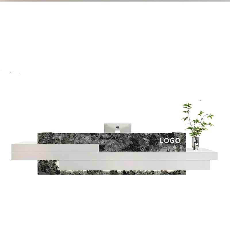 

Modern Design Reception Desk For Beauty Salon Durable Low-Priced Front Counter Sport Center Office Desk