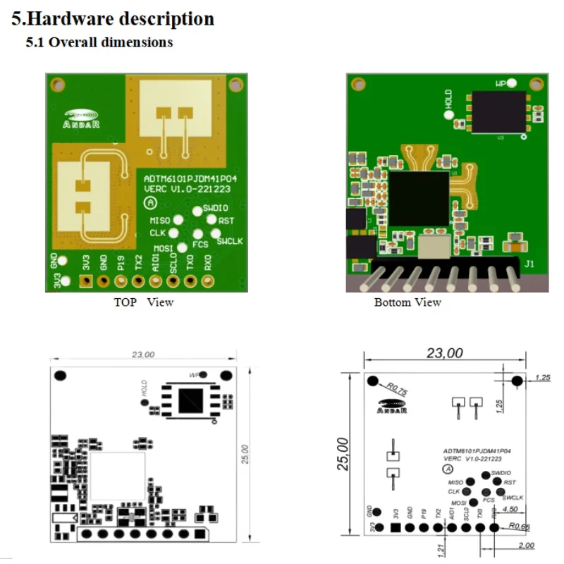 New 60GHz HLK-LD6002B FMCW millimeter wave radar module 3D human body sensing motion Status sensor GPIO and UART I/O TTL 3.3V