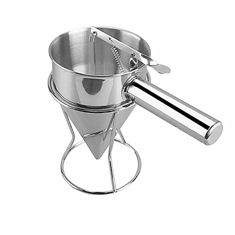 Stainless Steel Funnel Handheld Separator Ball Tool Conical Funnel