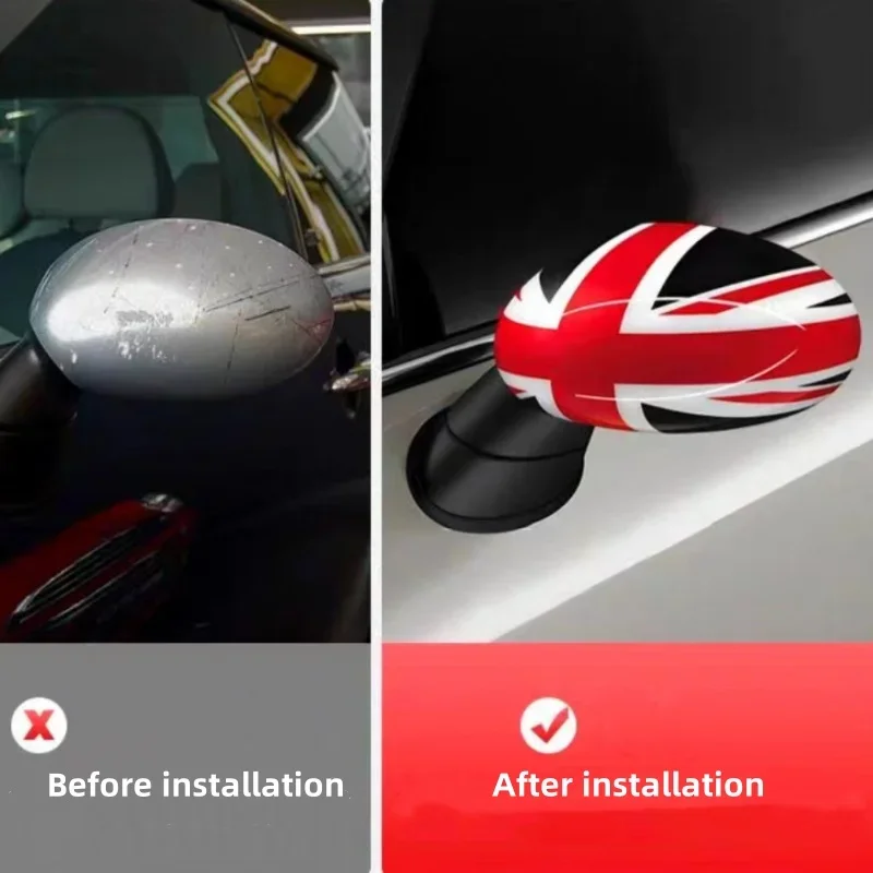 For Mini One Cooper S Hatchback Convertible R50 R52 R53 Car Rear View Mirror Covers Decoration Auto Accessories  car stickers