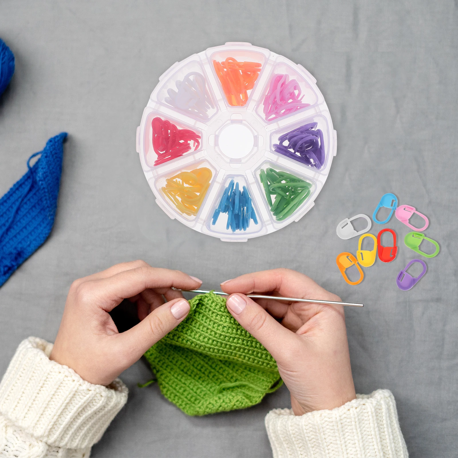 

80pcs Stitch Markers Colored Plastic Reusable Crochet Markers For Knitting Crocheting Diy Crafts Stitch Buckles Sewing Tools