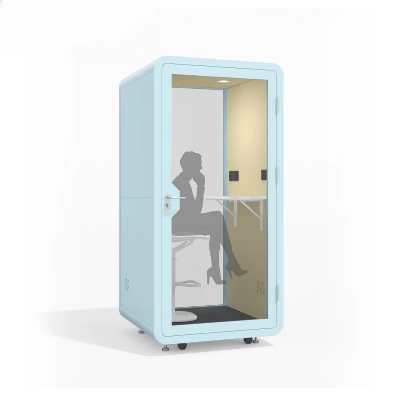 Ventilated Contemporary Office Phone Booth Soundproof Acoustic Silent Pod Privacy Work Pod for Office Building Villa Mall Gym