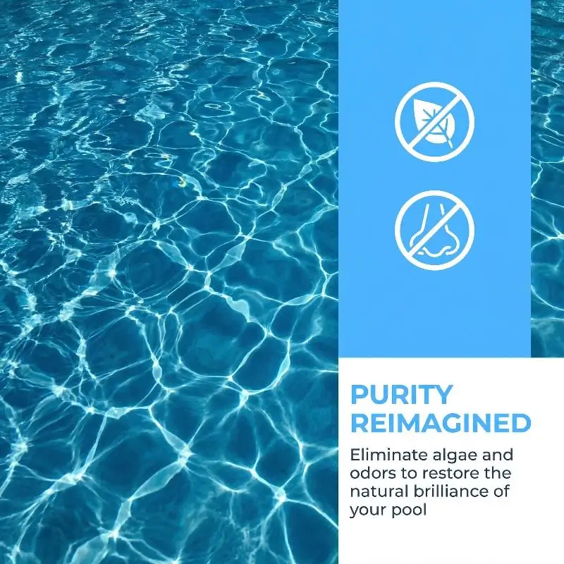 100g Purify Water Disinfection Chlorine Pills Multi-Effect Pool Cleaning  Algae Removal Effervescent Tablets