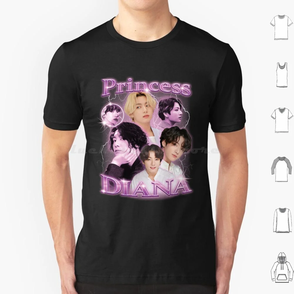 Princess Diana T Shirt Men Women Kids 6Xl ? ? ? ? ? Jungkook Prpldusk For Army Meme Funny Bootleg Bootleg Design Бтс Чёнгук