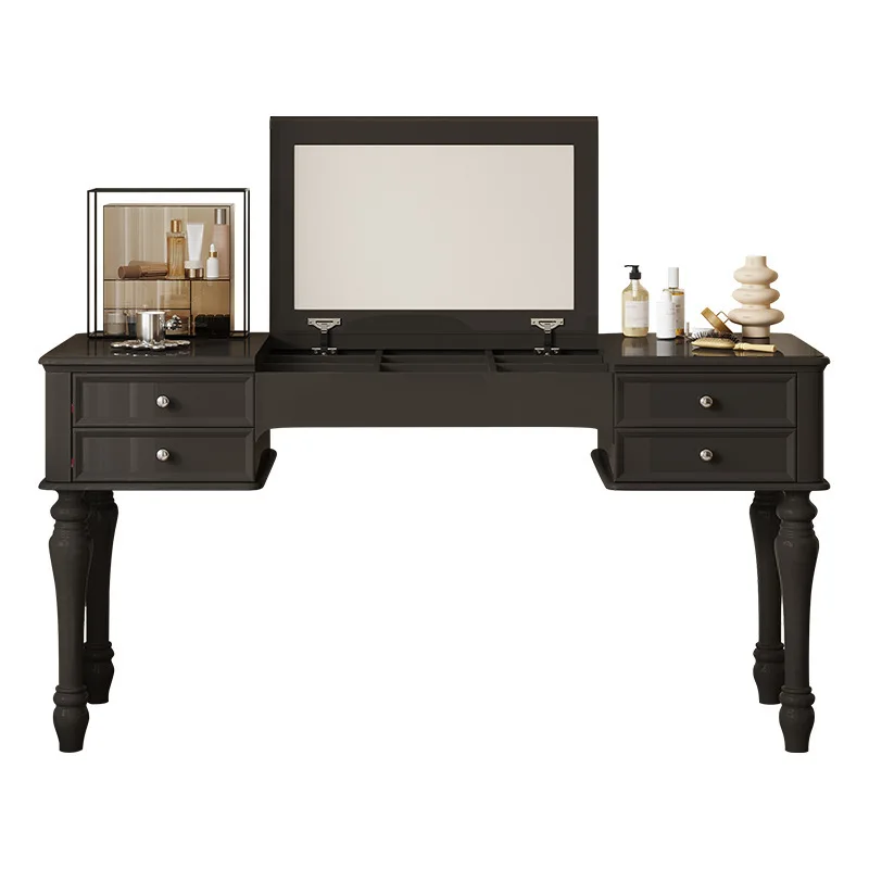 

Retro French solid wood chest dresser integrated, medium and ancient style makeup table storage cabinet