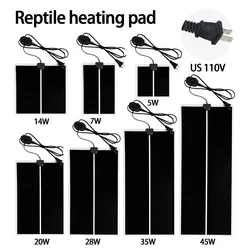 Reptiles Heating Pads 5-45W 110V Adjustable Temperature Controller Mats Reptiles Terrarium Accessories Climbing Pet Heat Warm Ma