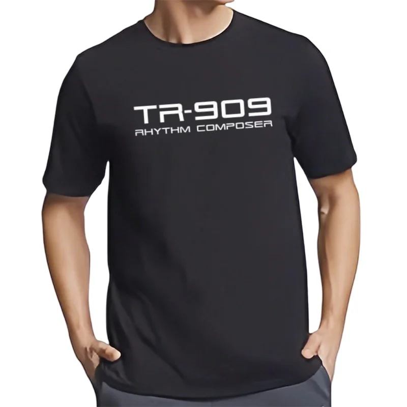 Camiseta rave house de synétiseur analógico, Roland Tr 909, logo 909, 808, 303, 4F9Z