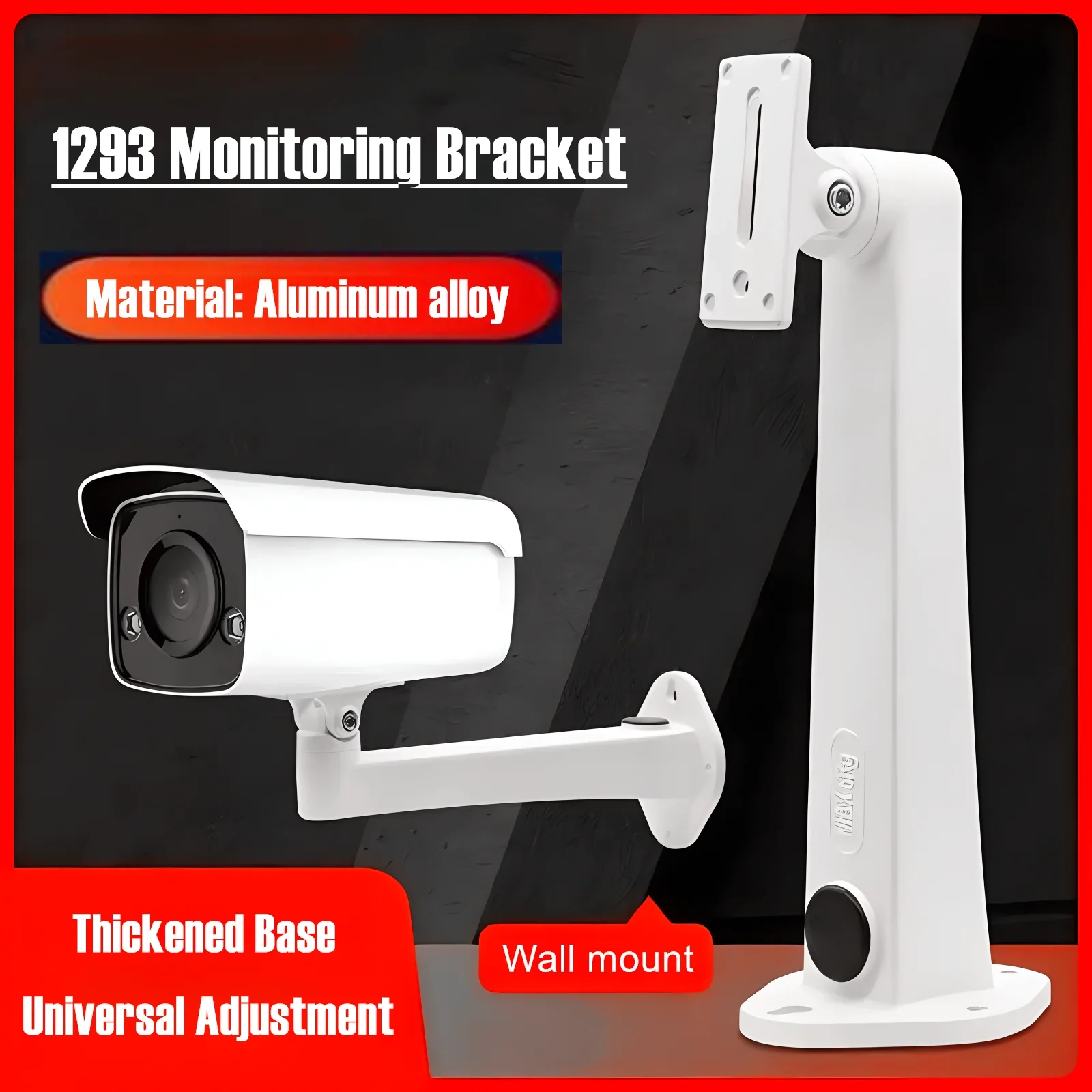 

Universal CCTV Security Camera Bracket, Aluminum Alloy Indoor Outdoor Wall Mount Holder Stand DS-1293ZJ Duckbill Rotary Bracket