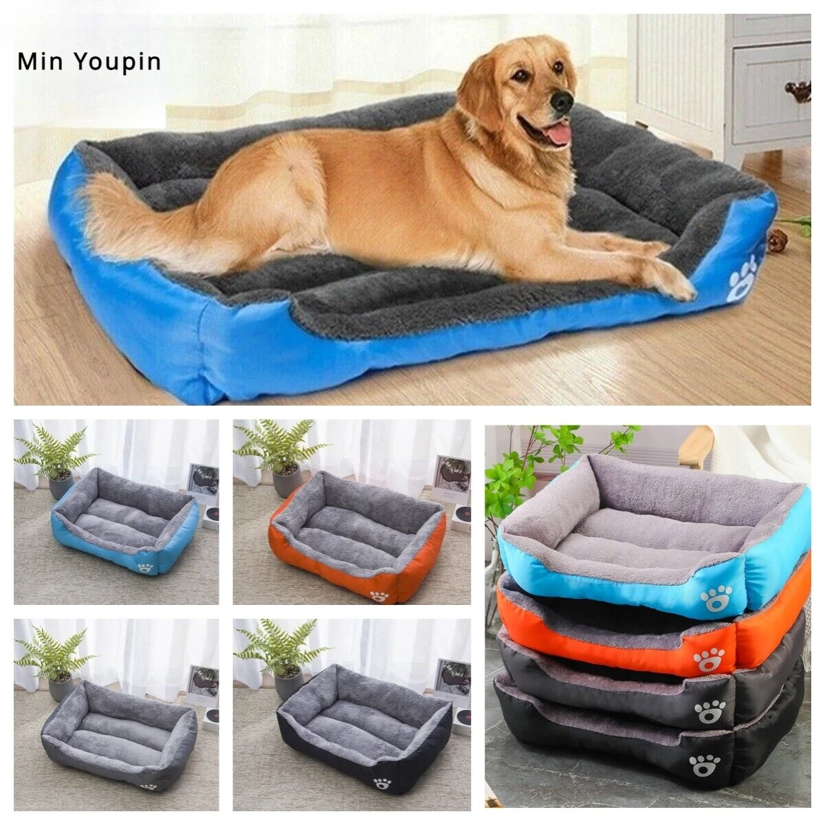 

Pet Calming Bed Dog Cat Sleeping Kennel Puppy Super Soft Mat Pad Warm Nest Pet Dog Bed for Small Medium Dogs Soft Cotton Cat Bed