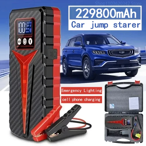 Arrancador de batería de coche de 229800mAh, cargador de batería, refuerzo de Banco de energía portátil de emergencia para lanzador de arranque de vehículos de 12V