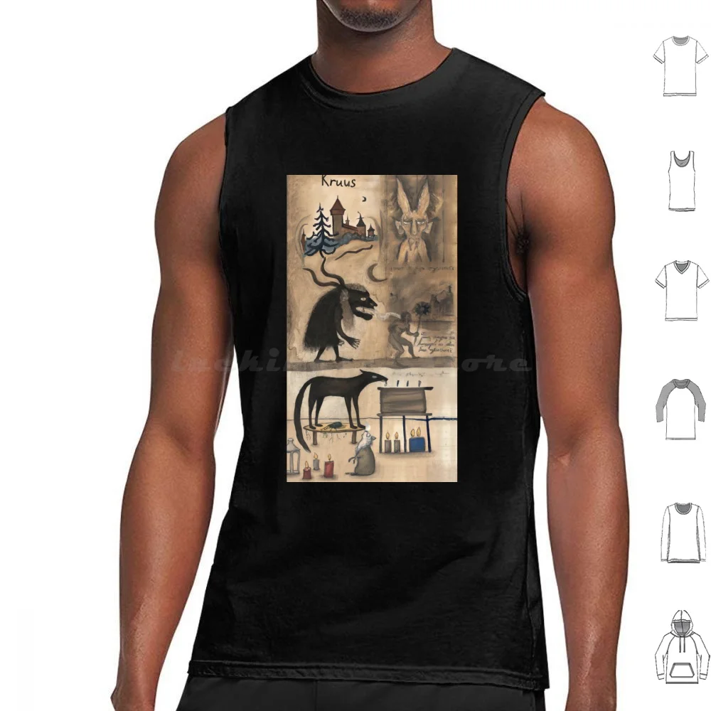 Krampus Tale Tank Tops Print Cotton Krampus Merry Krampus Christmas Gruss Vom Krampus Demon Krampusnacht Greetings From