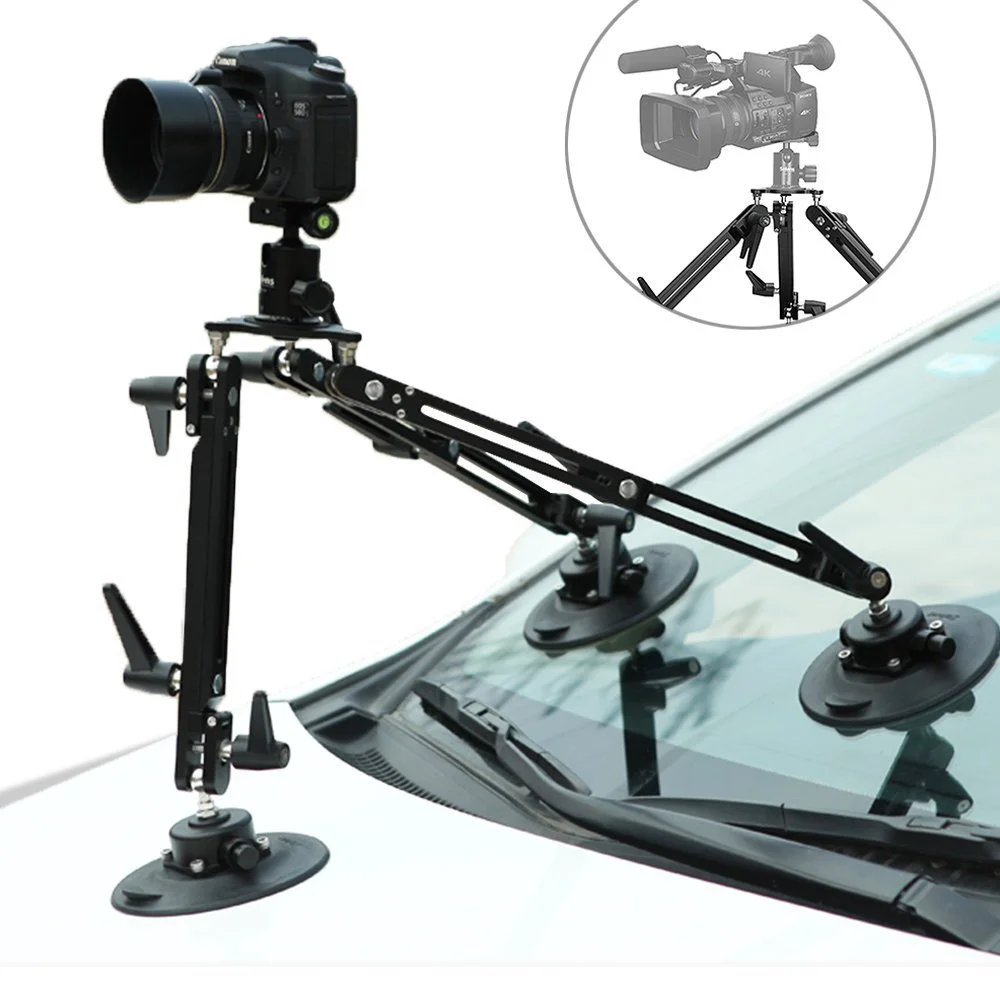 Selens Aluminium Alloy 50cm 60kg Load Car Suction Cup Mount Holder DSLR Camera Tripod For Gimbal Stabilizer & RONIN,RONIN M MX S