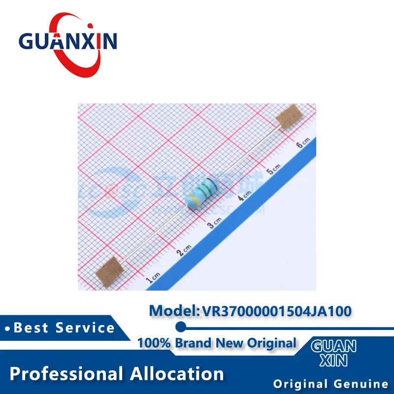 

100% New VR37000001504JA100 1.5MΩ ±5% 500mW Marking resistance Plug in, D4xL9mm