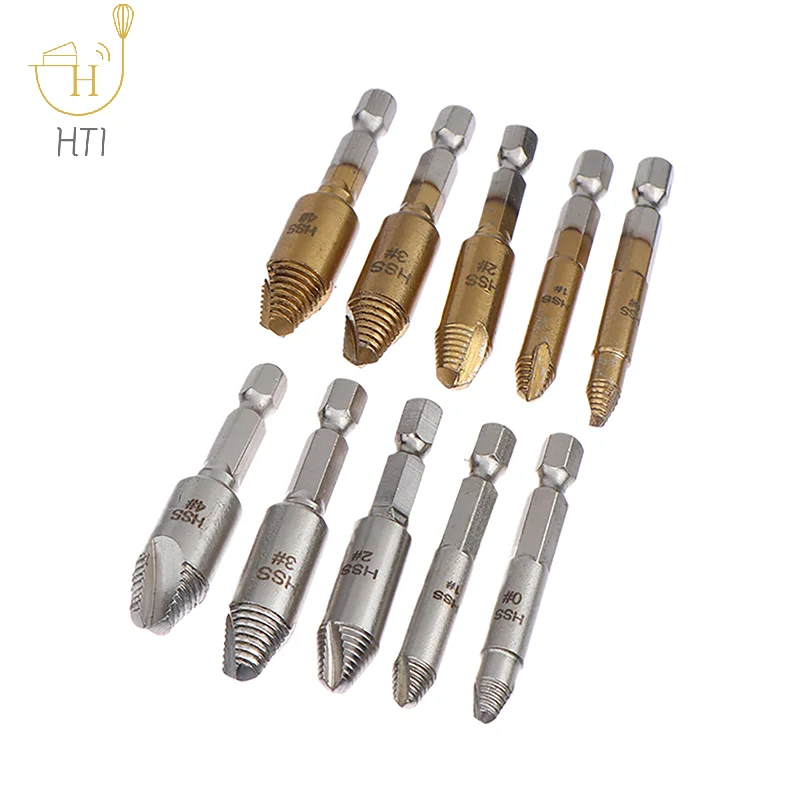 

5Pcs High Speed Steel Double Easily Take Out Side Drill Out Broken Screw Remover Bolt Damaged Screw Extractor Drill Bit