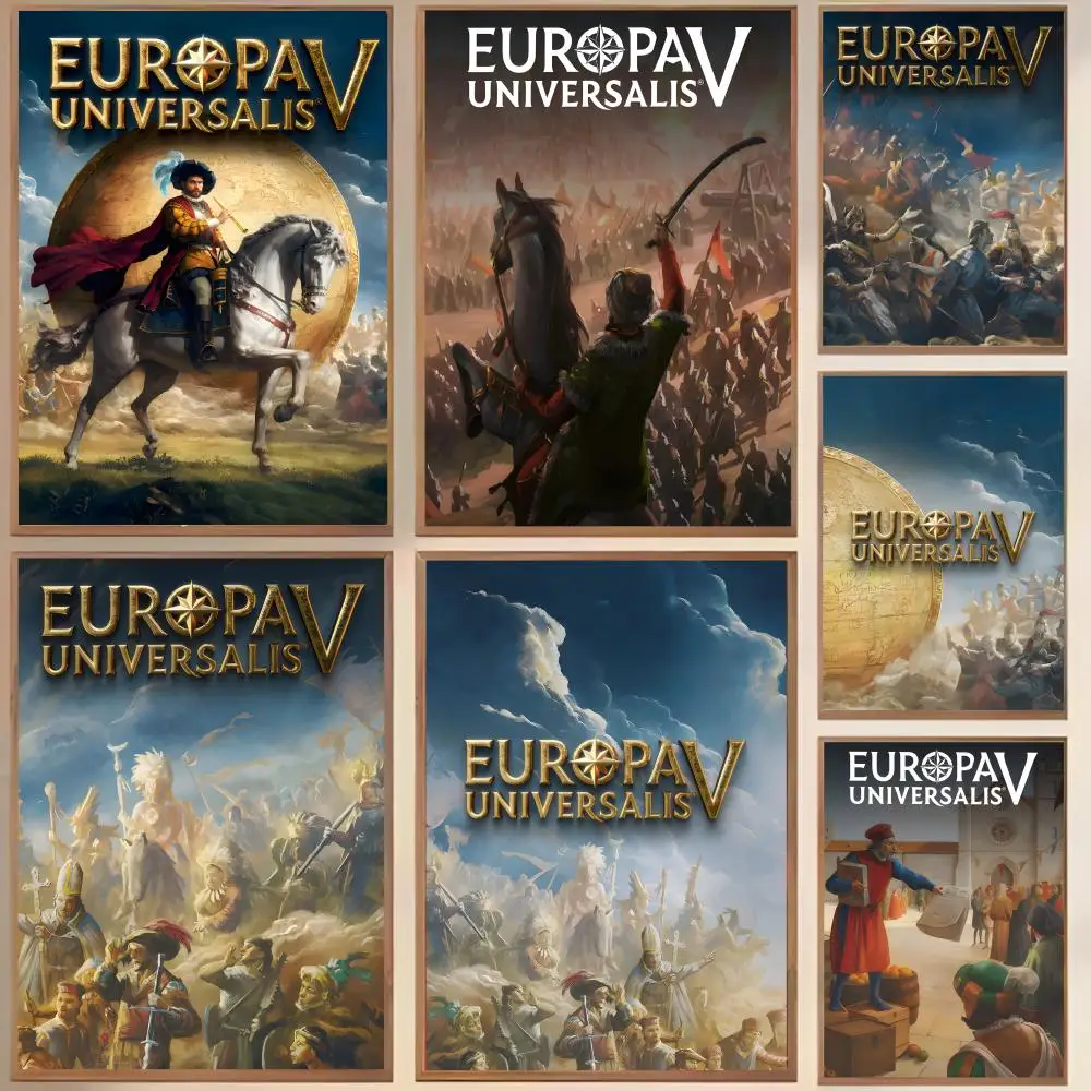 

Постер Game E-Europa Universalis V, водонепроницаемый холст, устойчивый к морщинам, настенное искусство, легко крепится, домашний декор для гостиной, спальни