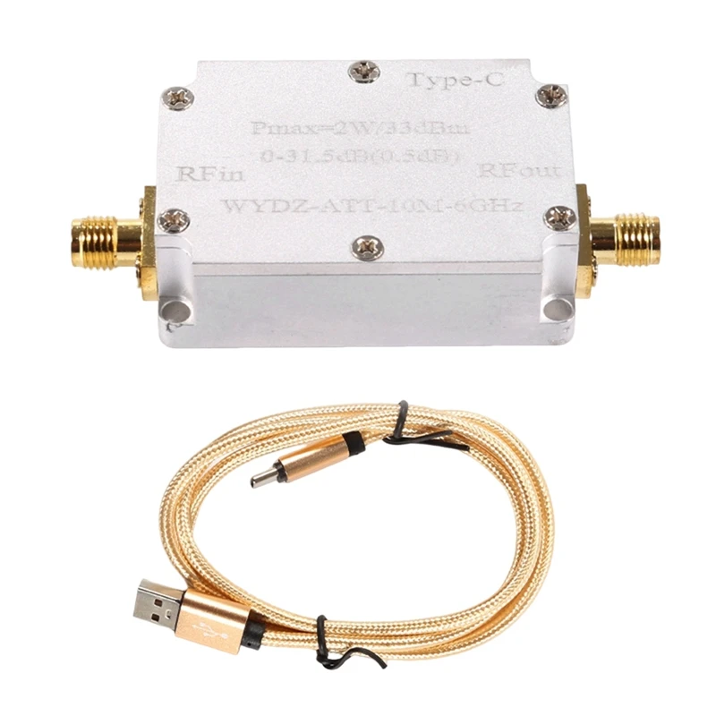 

CNC Amplifier Type-C Stepping 0.5DB 0-31.5 Amplifier Multifunction 10M-6GHZ 2W CNC Attenuator Easy To Use