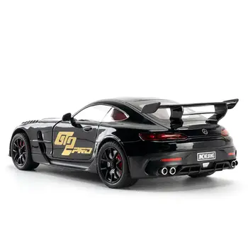 1:24 Mercedes-Benz AMG-GT Alloy Miniaturowy samochód odlewany z metalu Model samochodu w skali Dźwięk i światło Kolekcja zabawek dla dzieci Prezenty 6 best sales mini gt mercedes - №5