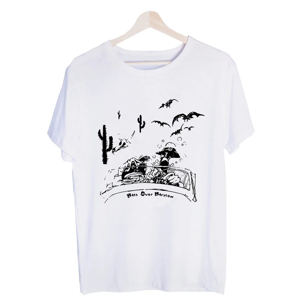 Men's Bat and Cactus Graphic Tee, Short Sleeve Crew Neck T-Shirt for Casual Streetwear and Summer Outfits