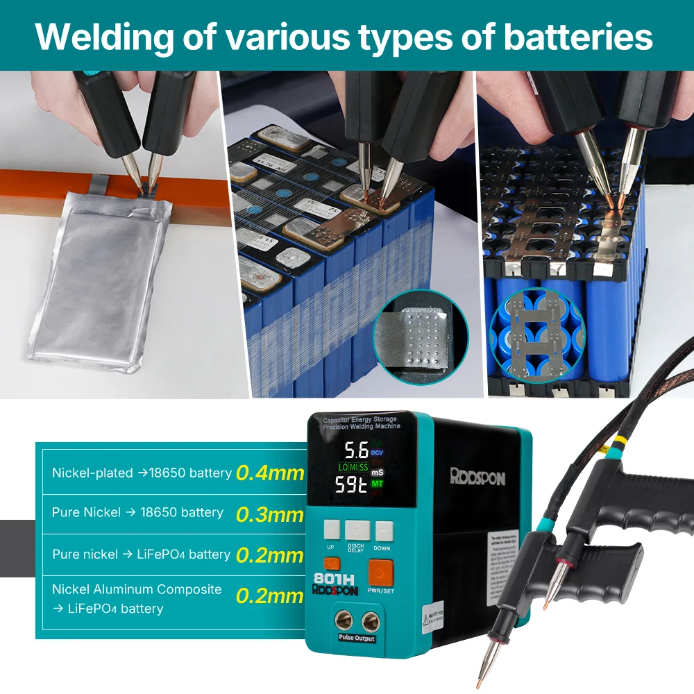 

801H Spot Welders 21KW Energy Storage Spot Welding Machine For 18650 Lifepo4 Lithium Batteries Aluminum Nickel Welding Equipment