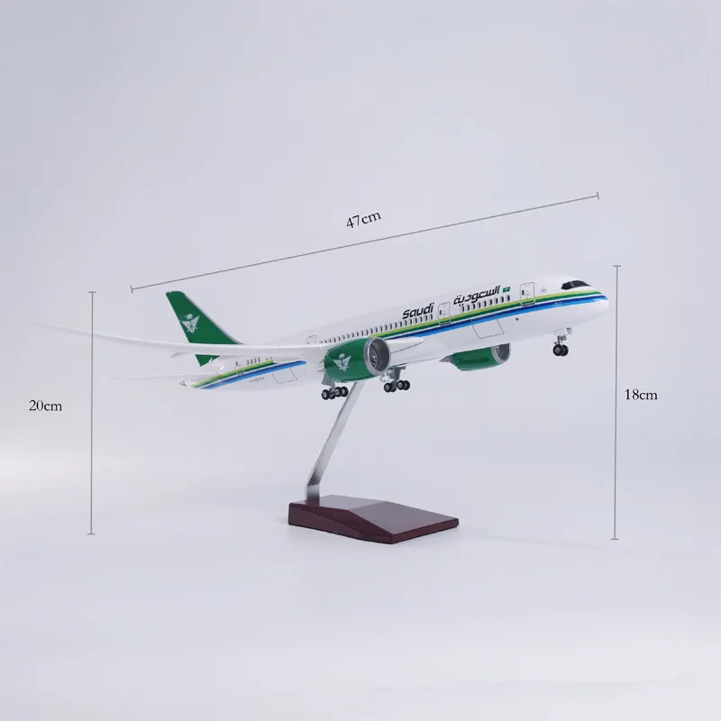 

New 1/130 Diecast Resin Model Boeing 787 Airplane Saudi Arabian Airlines B787 Dreamliner Airplane Collection Display Gifts