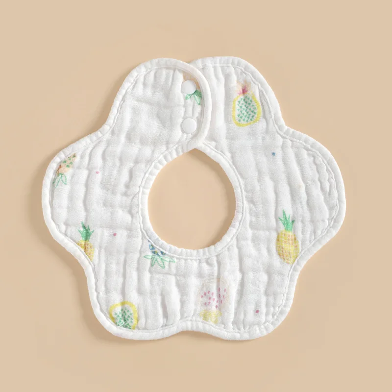 9pcs/lot Cotton Muslin Baby Bibs 8 Layers Gauze Muslin Baby Kids Bandana Burp Cloth Soft Newborn Infant Saliva Towel Baby Stuff