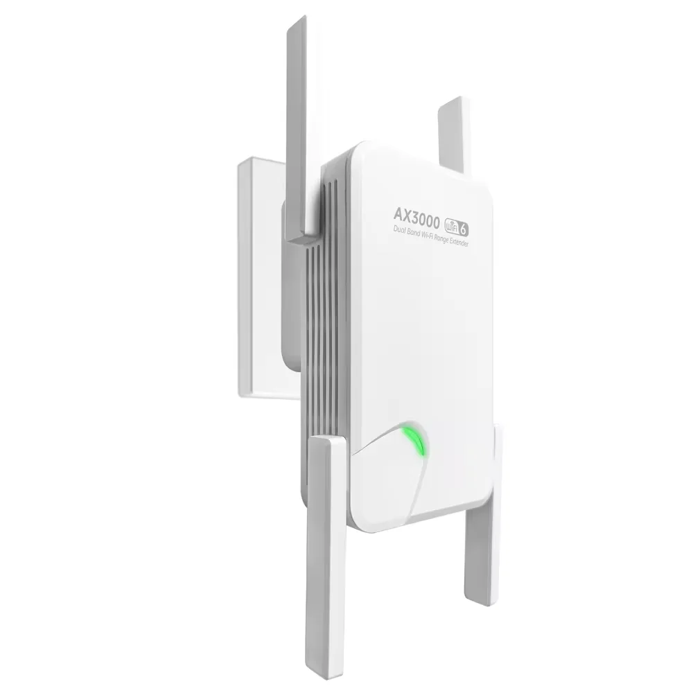 AX3000 Extender nirkabel, WiFi 3000Mbps 6 Repeater 2.4G & 5GHz Dual Band 802.11ax untuk rumah kantor