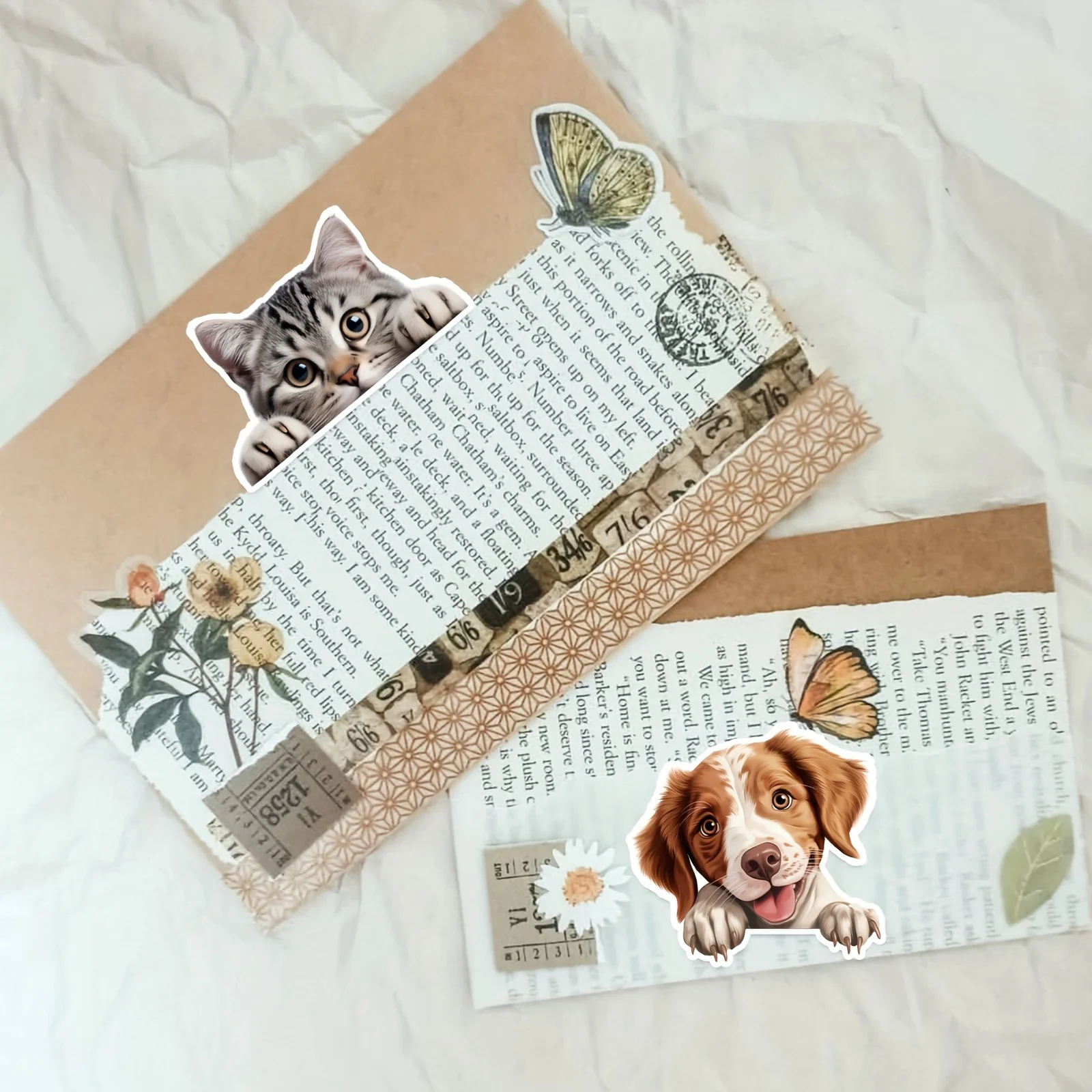 50pcs/Bag Fun Cat Dog Stickers,Waterproof, Be Suitable for Suitcase Skateboard DIY Luggage Laptop Phone Creative Stationery Toys