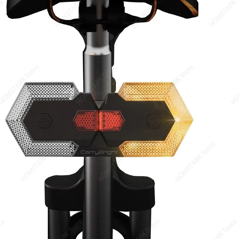 2-Light Detachable Bike Turn Signal Kit, Wireless Remote Control, Rechargeable Lithium Battery, No-Wiring for Mountain & E-Bike