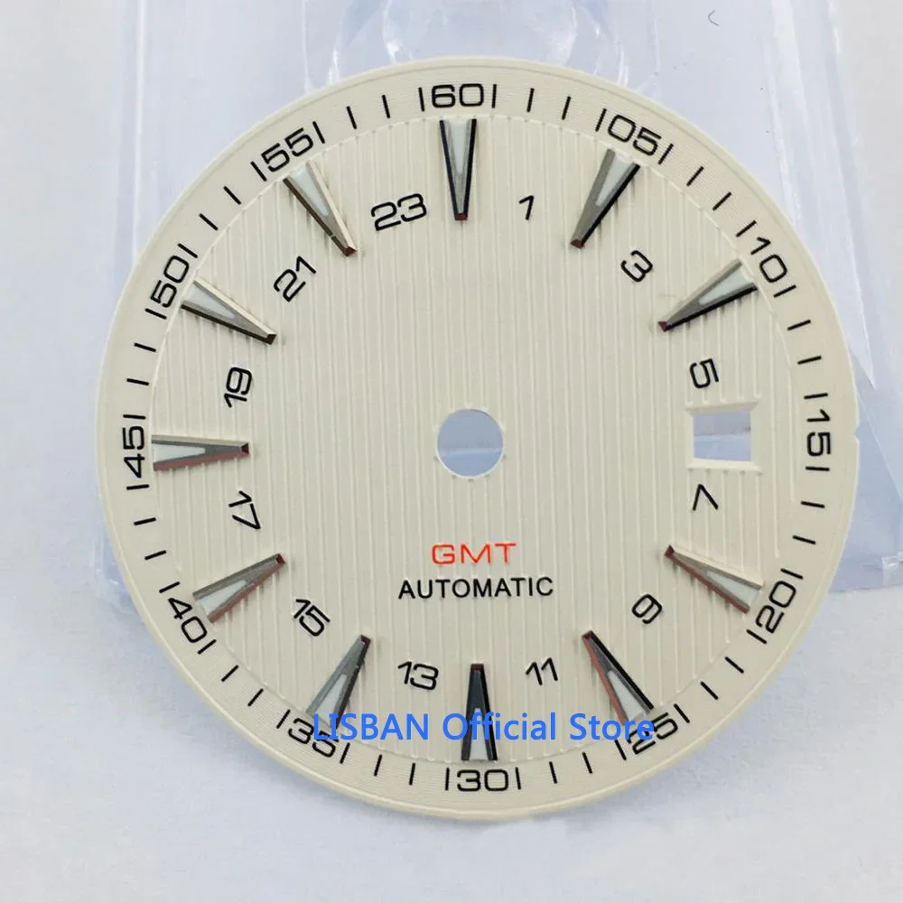 31mm blue black white watch Dial luminous Fit ETA 2836/2824 DG2813/3804 Miyota 8215 821A 8205 automatic movement