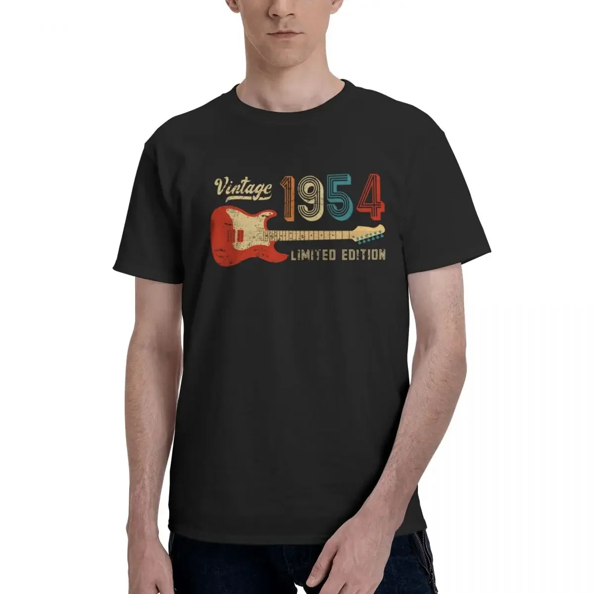 1954 70th Birthday Gifts 70 Year Old Guitar Player T Shirt Unique Mens Women Tshirt