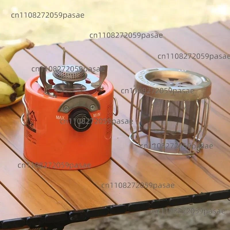 Mini Portable Camping Gas Stove Stainless Steel Removable Outdoor Heater for Camping Cooking Heating